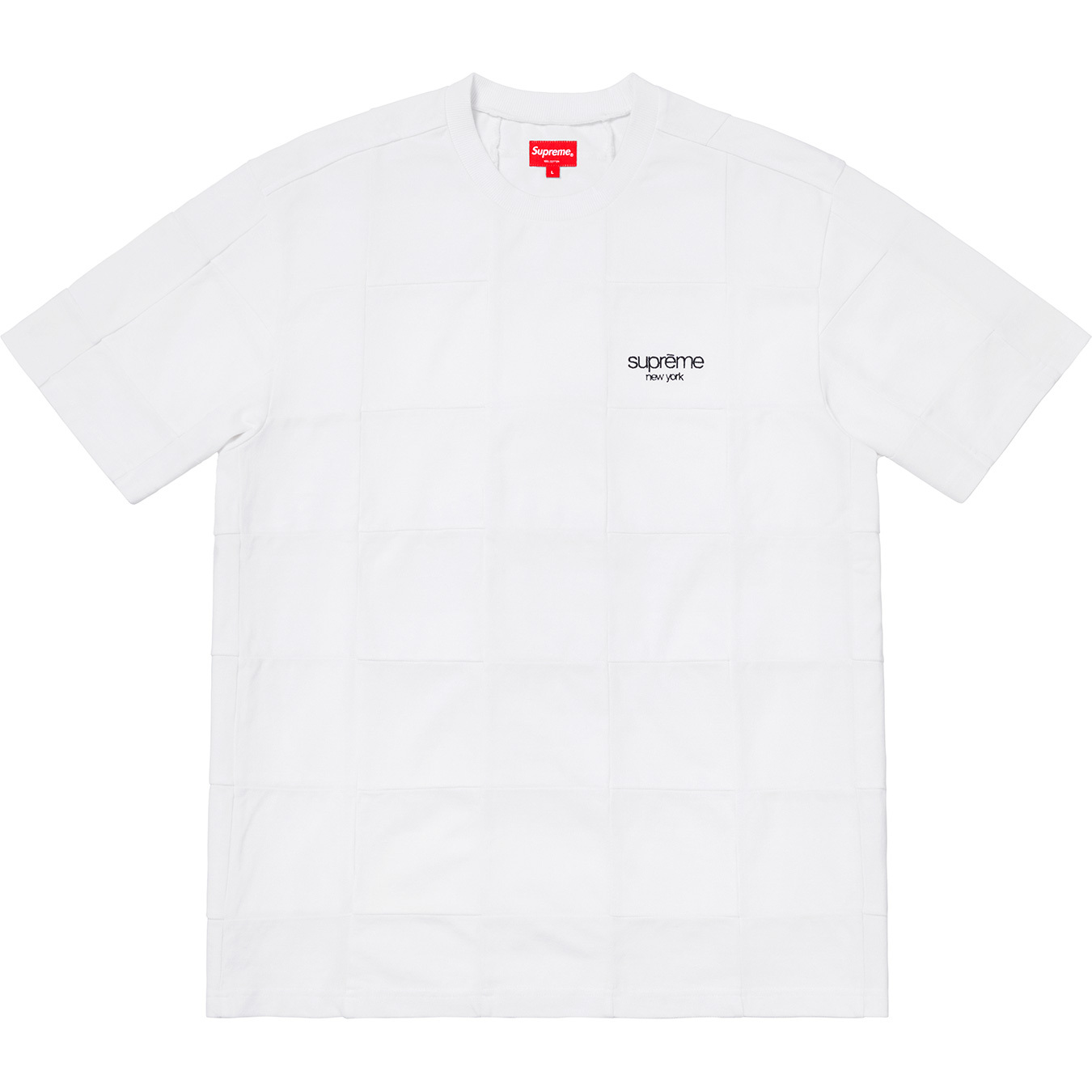 Supreme Patchwork Pique Tee White - Novelship